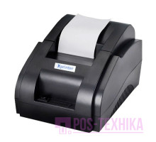 Принтер чеків Xprinter XP-58IIH (Bluetooth+USB, 58 мм, чорний, без обрізувача)