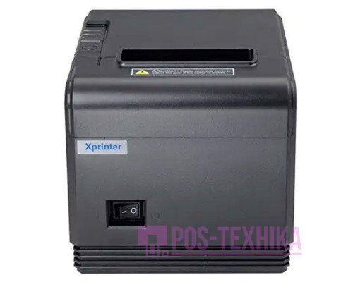 Принтер чеків Xprinter XP-Q200 (Ethernet+USB, 80 мм, чорний, з обрізувачем)